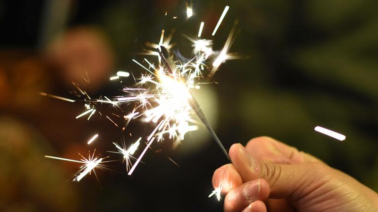 Sparklers are a popular Christmas item with the children of Cancun