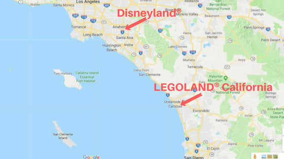 where is legoland california compared to disneyland