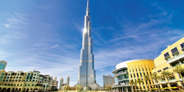 View of Burj Khalifa, world's tallest building