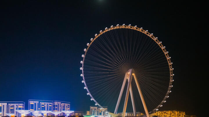 Ain Dubai at night