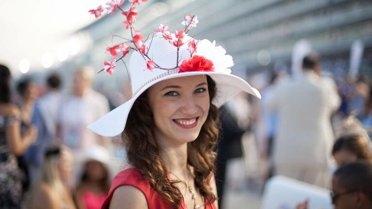 A woman at the Dubai World Cup