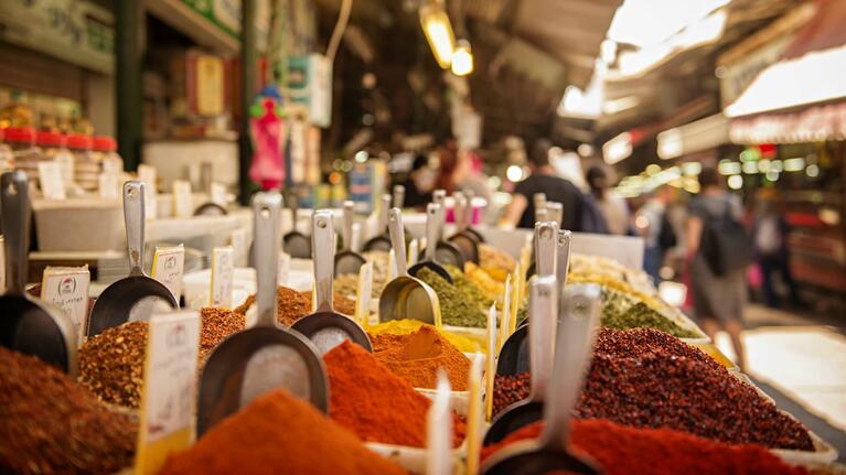 Zoco de las especias. Mercados en Dubái.