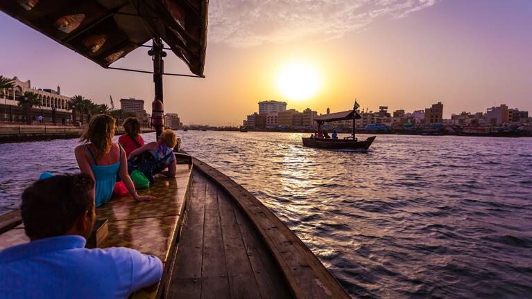 Sunset over Dubai Creek
