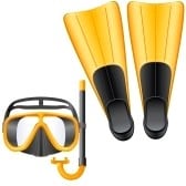 8145489-diving-equipment-with-snorkel-flippers-and-scuba-mask