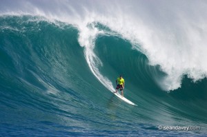 A surfer enjoying the waves near Haleiwa Town