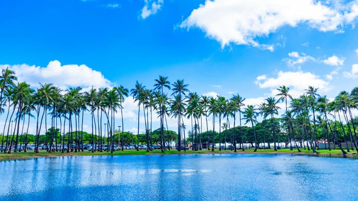 Ala Moana beach park Oahu Hawaii