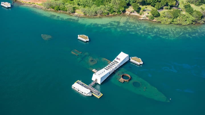 Arizona memorial pearl harbour oahu hawaii