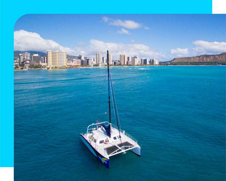 makani catamaran sail go oahu card