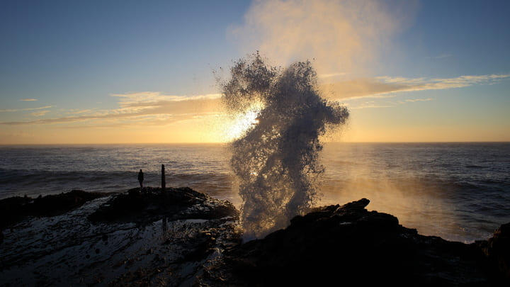 The Hālona Blowhole on Oahu, Hawaii.