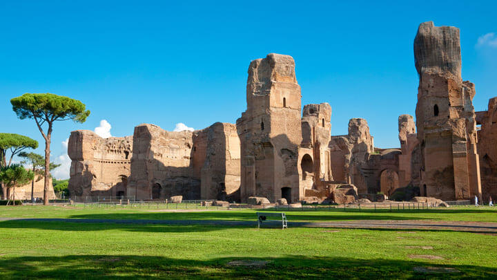 The ancient Baths of Caracalla in Rome