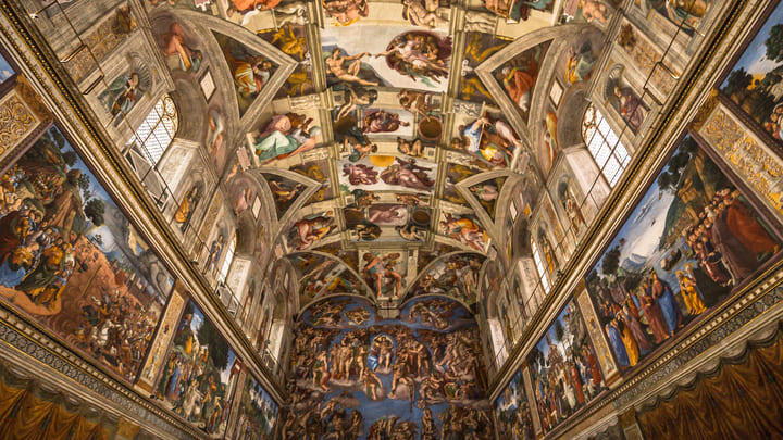 Michelangelo's masterpiece: the Sistine Chapel Ceiling in Vatican City.