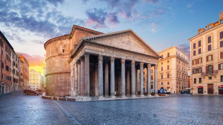Rome's Pantheon at sunset
