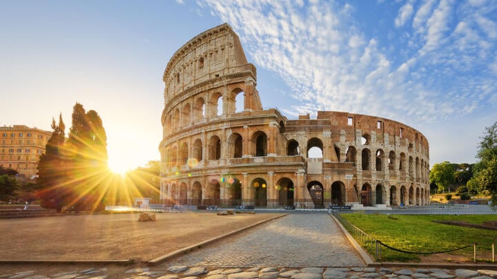 The Colosseum basked in sunshine