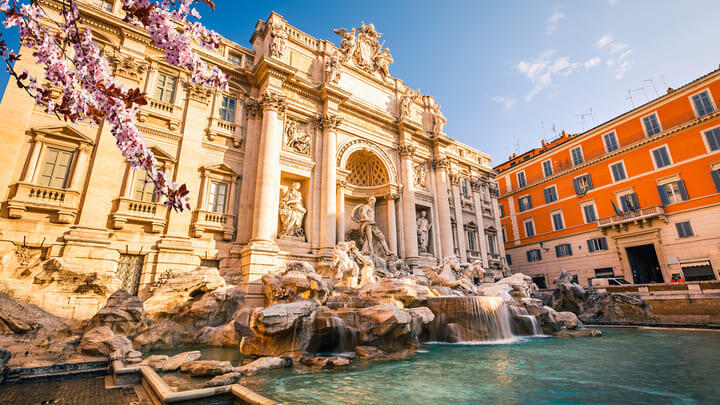 The Trevi Fountain in Rome