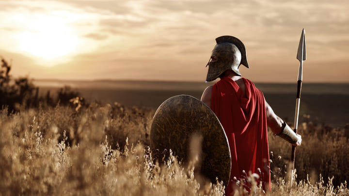Gladiator in a wheat field