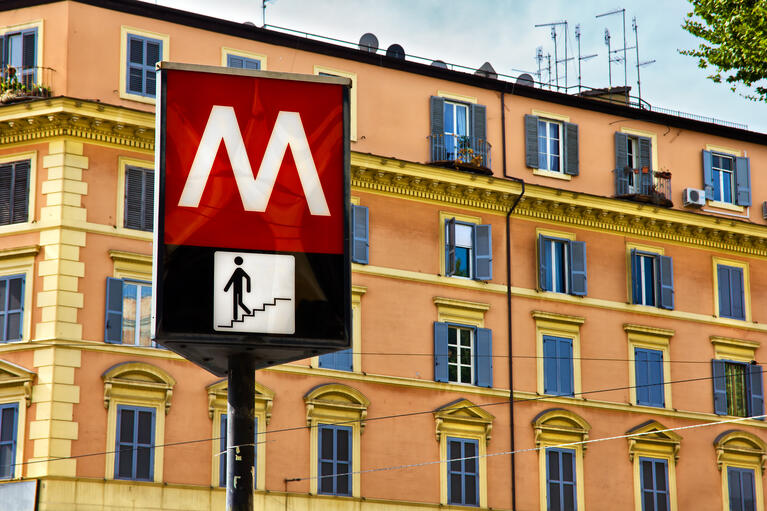Rome Metro sign