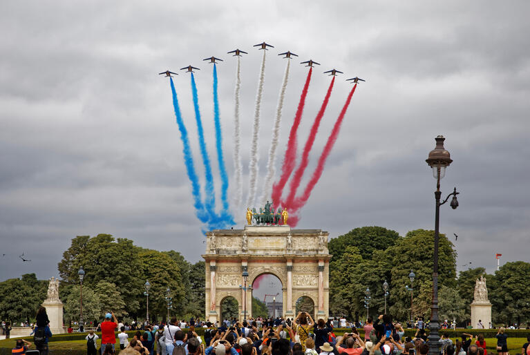 14 juillet, avions