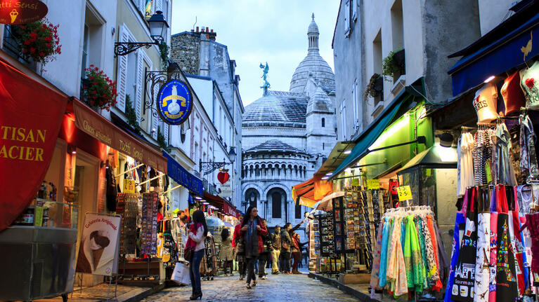 Montmartre's side streets are a wonderful place for a Valentines Day walk in Paris