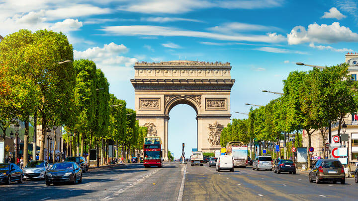 The Arc de Triomphe in Paris