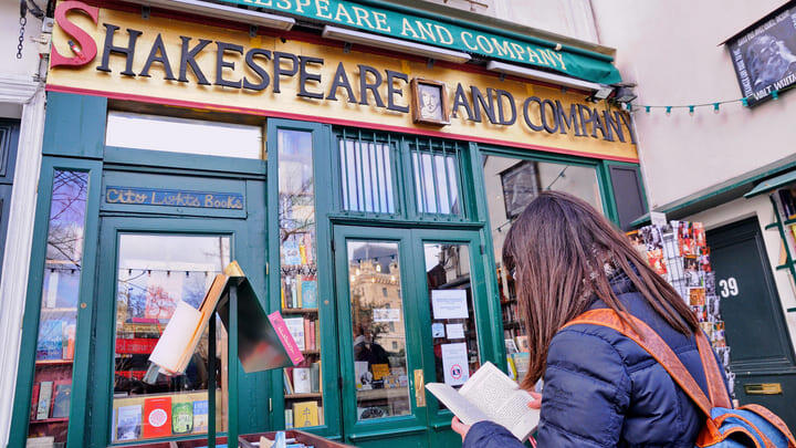 The Shakespeare and Company bookstore in Paris's Latin Quarter