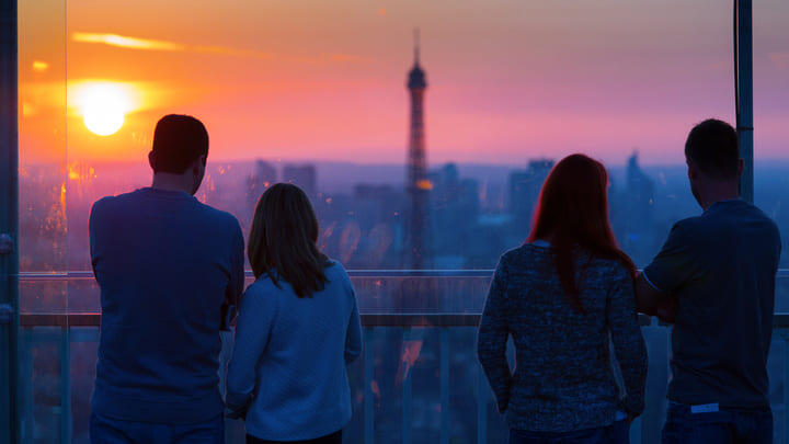 Sunset view from the Montparnasse Tower