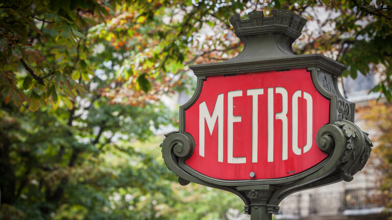 Art nouveau metro signs like this one dot the French capital