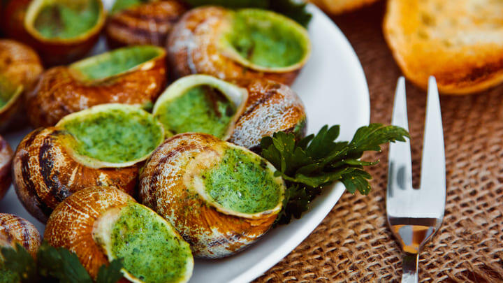 A plate of escargots