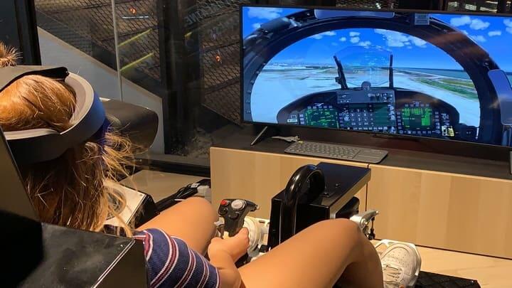 Child using VR console