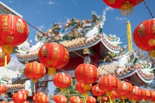 Colorful lanterns in Chinatown, Singapore