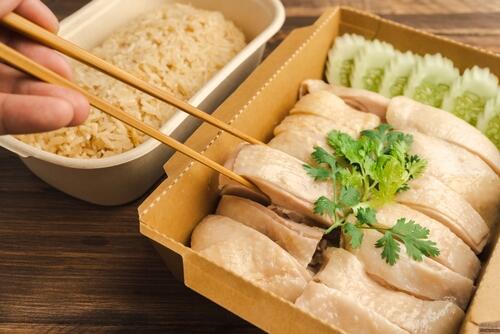 Hainanese Chicken from the food markets at Singapore's Chinatown