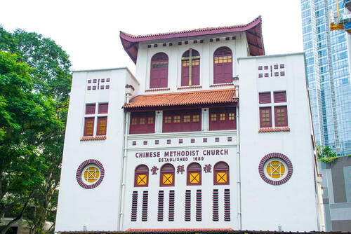 Chinese Methodist Church in Sinapore's Chinatown