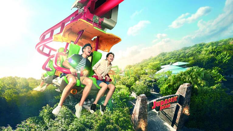 Juressic Park Achterbahn im Universal Studios Singapur