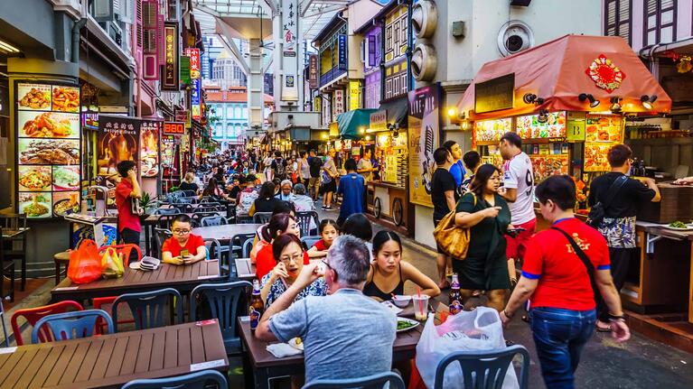 Singapore food market