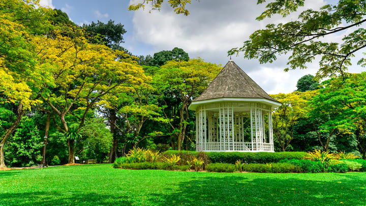 The iconic bandstand in Singapore Botanic Gardens