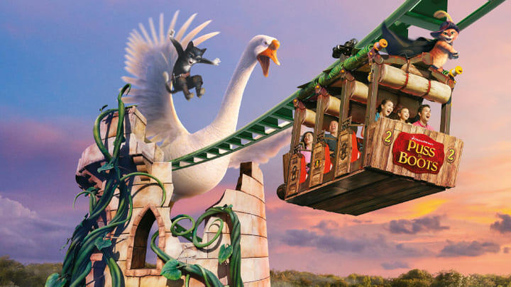 The Puss in Boots ride at Universal Studios, Singapore