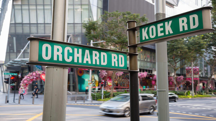 Orchard Road signage