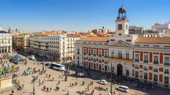 Puerta del Sol in Madrid.