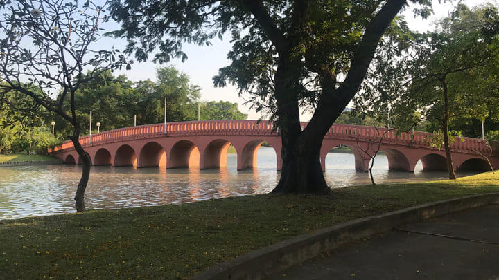 A bridge in Chatuchak Park, Bangkok.