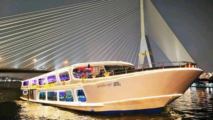 An evening cruise on the Chao Praya river in Bangkok.