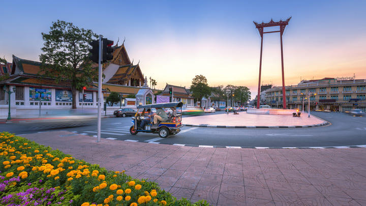 The iconic Giant Swing on Rattanakosin Island, Bangkok.