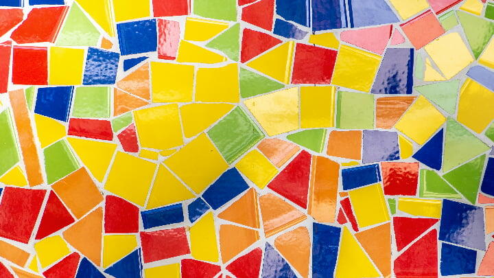 Modernist mosaic by architect Antoni Gaudí