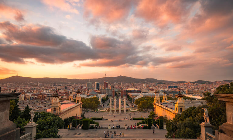 La vue depuis le Musée d’art de Catalogne