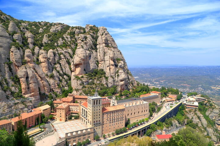 Santuario de Montserrat en la provincia de Barcelona