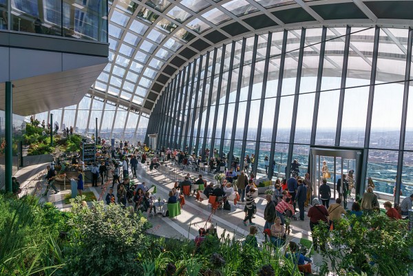 The Sky Garden in London offers some of the best views of London's skyline