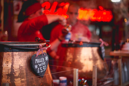 Mulled wine vat at a street market