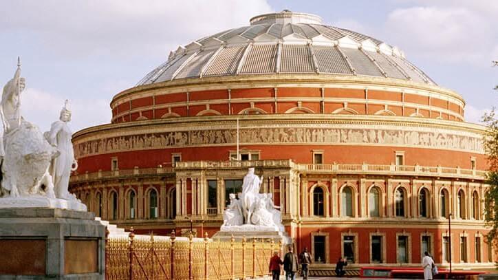 The exterior of the Royal Albert Hall home to the Proms