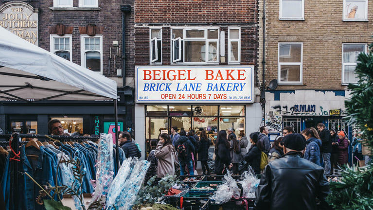 The famous Brick Lane Bakery in East London.